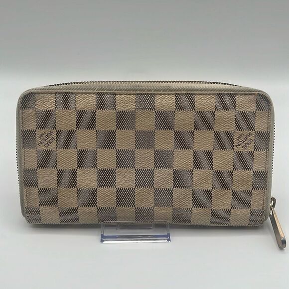 LOUIS VUITTON VINTAGE DAMIER AZUR ZIPPY LONG WALLET ORGANIZER - Picture 1 of 15